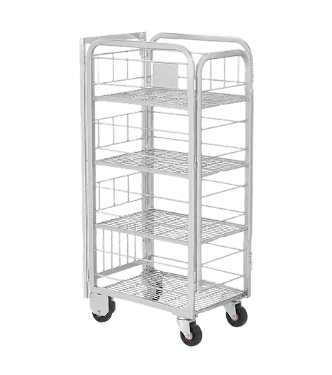 Stainless steel milk trolley