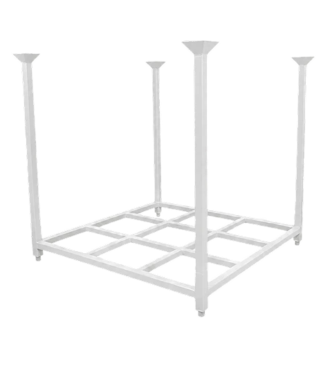 Turnover material stack rack